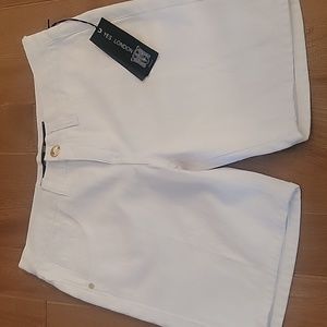 NWT Yes London‎ Jeans Bianco White Denim Shorts Italian Size 40